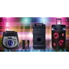 Nešiojamasis Bluetooth karaoke garsiakalbis MANTA SPK0803B140 140 W, maitinamas baterijomis, MIC/USB/microSD, FM, ekvalaizeris, ratukai