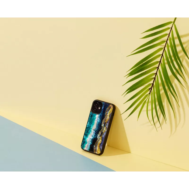 Apsauginis dėklas iKins, skirtas Apple iPhone 12 mini — purpurinio agato raštas