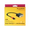 Vaizdo kabelio adapteris DeLOCK 61213 USB Type-C į DVI 0,2 m juodas