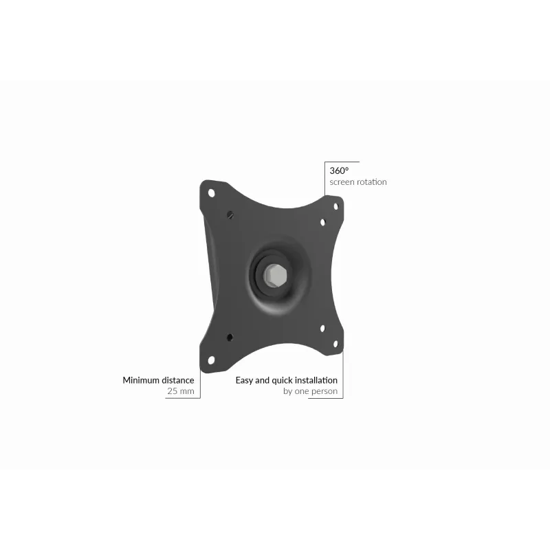 TV laikiklis Edbak GD03 73,7 cm 10 kg Juoda