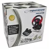 Vairas ESPERANZA EG103 žaidimų valdiklis — PC/PS2/PS3, 13 mygtukų, vibracija, akselerometras, juoda/raudona