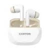 Ausinės CANYON HEXAGON 7 TWS ANC+ENC belaidis įkrovimas baltos smėlio spalvos
