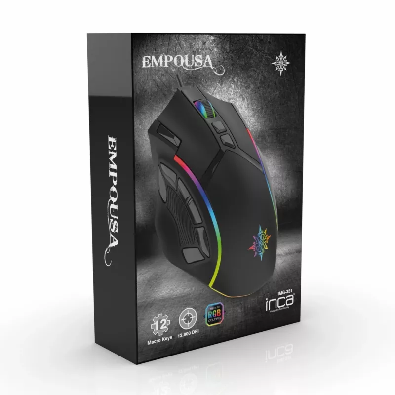 Žaidimų pelė Inca IMG-351 USB Type-A optinė, skirta dešinei rankai