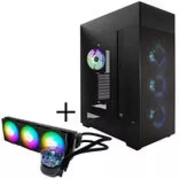 InWin Modfree Deluxe Big-Tower Grūdintas Stiklas + InWin NR36 ARGB AiO Skysčio Aušinimas - 360mm