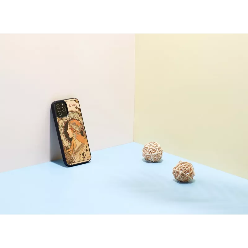 Telefono dėklas man and wood, skirtas „iPhone 12“ / „12 Pro“ — juodas zodiako