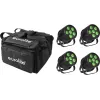 LED par šviestuvas EUROLITE 20000957 4x Silent QCL Floor su minkštu krepšiu