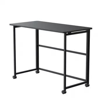 Maclean sulankstomas stalas, juodas, mobilus, 100x50cm, maks. 50kg MC-1250 B