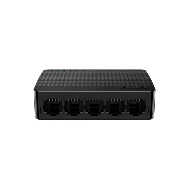 Tinklo komutatorius TENDA SG105M — 5 prievadų Gigabit Ethernet (10/100/1000), juodas, stalinis / montuojamas ant sienos