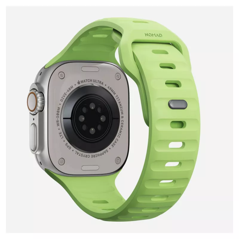 Band Nomad Sport Band šviesiai žalia guma — plotis 21,5 mm, riešas 160–195 mm