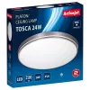 LED lubinis šviestuvas ActiveJet AJE-TOSCA 24W, apvalus 40 cm, 4000 K, 2580 lm, pilkas