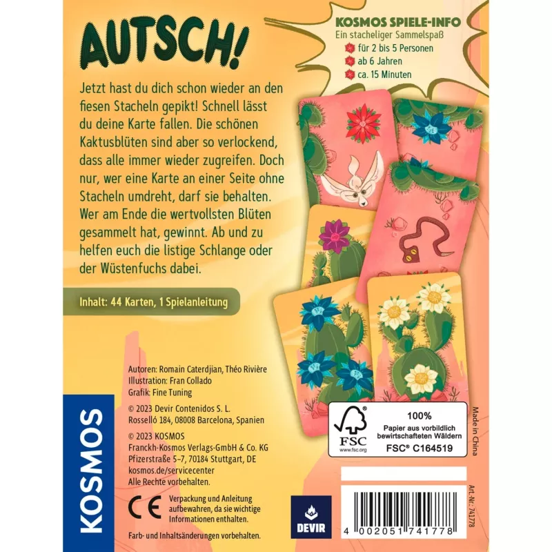 Autsch, Kortų žaidimas