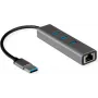 Nešiojamojo kompiuterio dokas ROLINE 12021112 Laidinis USB Type-A Pilkas Ethernet 1000 Mbit/s