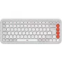 Logitech POP Icon Keys - klaviatūra - belaidė - Bluetooth LE - QWERTY - US International - beveik baltos, oranžinės spalvos (920-013072)