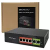 Ethernet PoE Switch QOLTEC 52289 — 4x RJ45 PoE prievadai, 2x RJ45 aukštynkryptis prievadas, 65W galios biudžetas
