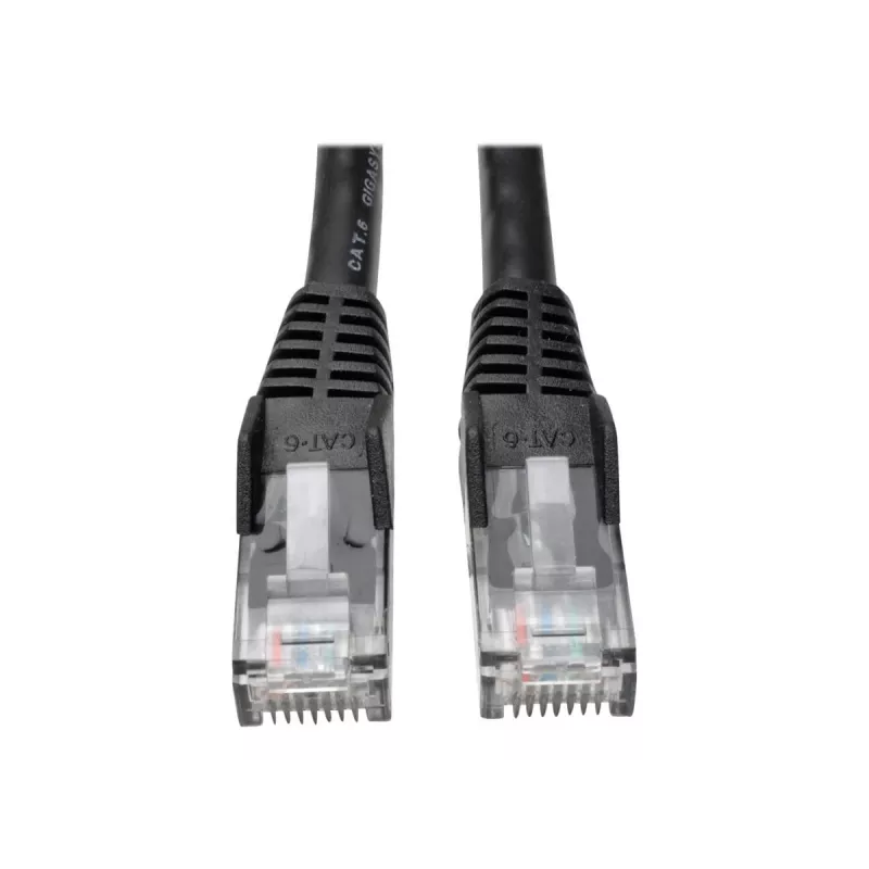 Eaton Tripp Lite Series Cat6 Gigabit Snagless Molded (UTP) Ethernet Cable (RJ45 M/M), PoE, Black, 5 ft. (1.52 m) - Patch-Cable - RJ-45 (M) to RJ-45 (M) - 1.52 m - UTP - CAT 6 - Mou