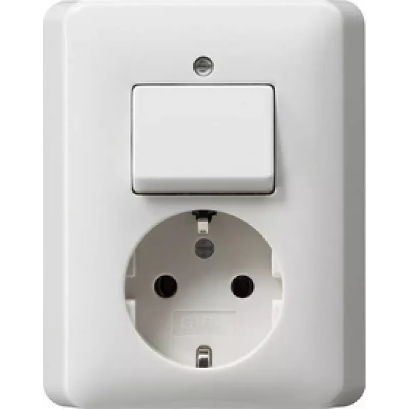 Kištukinis lizdas GIRA 017603 CEE 7/3 Baltas