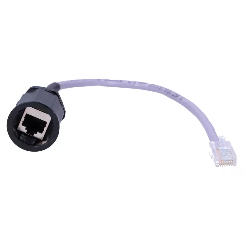 IP67 nepralaidus vandeniui RJ45 lizdas, 150 mm, UTP Cat.5