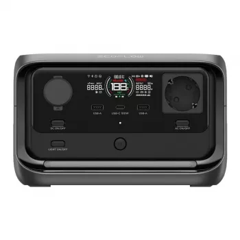 Nešiojama elektrinė EcoFlow River 3 Plus — LiFePO4 286Wh, AC ir USB išėjimai, įkrovimas iš saulės/automobilio