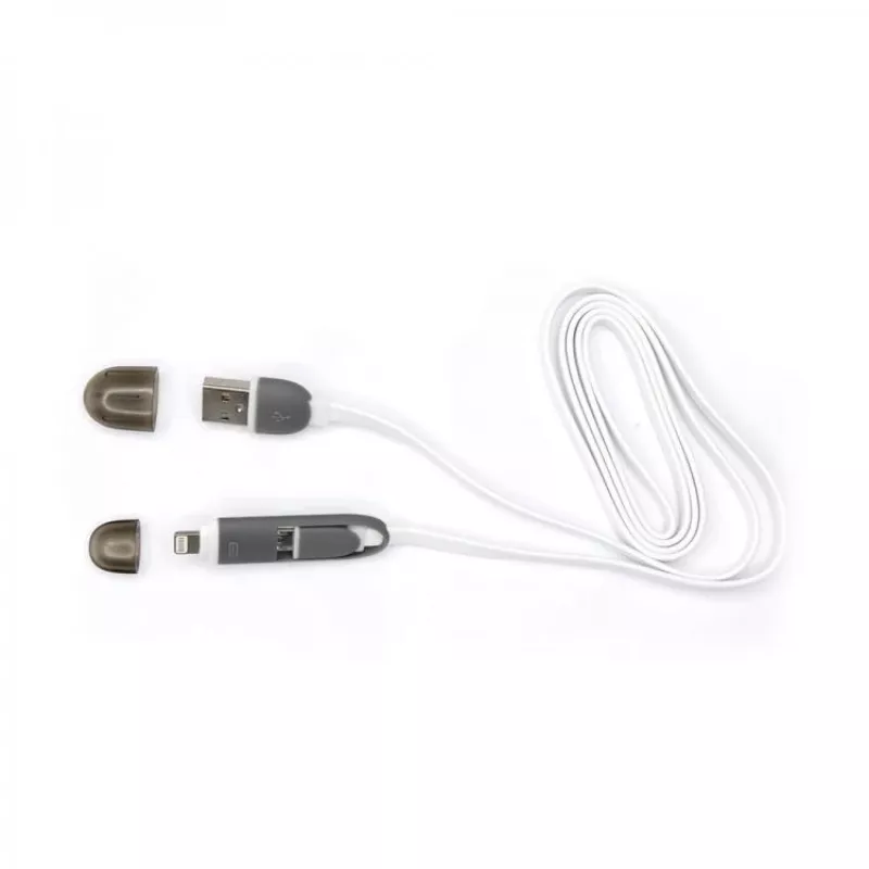 Sbox 2IN1W USB->Micro USB+IPH.5 M/M 1M baltas