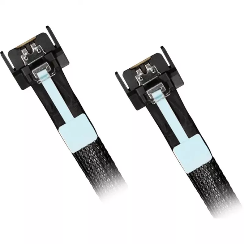 Diskų adapteris ICY BOX MB413L-B — MCIO 8i SFF-TA-1016 į 2× MCIO 4i SFF-TA-1016