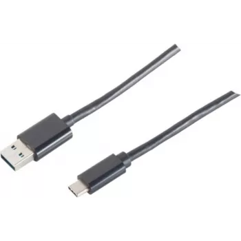 USB laidas S/CONN 14-10005 USB 2.0 1m USB A USB C Juodas