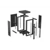 Laisvai stovinti stelažinė spinta LANBERG FF01-6624-12BL 24U 19 colių 600×600 mm, IP20, 1200 kg, juoda