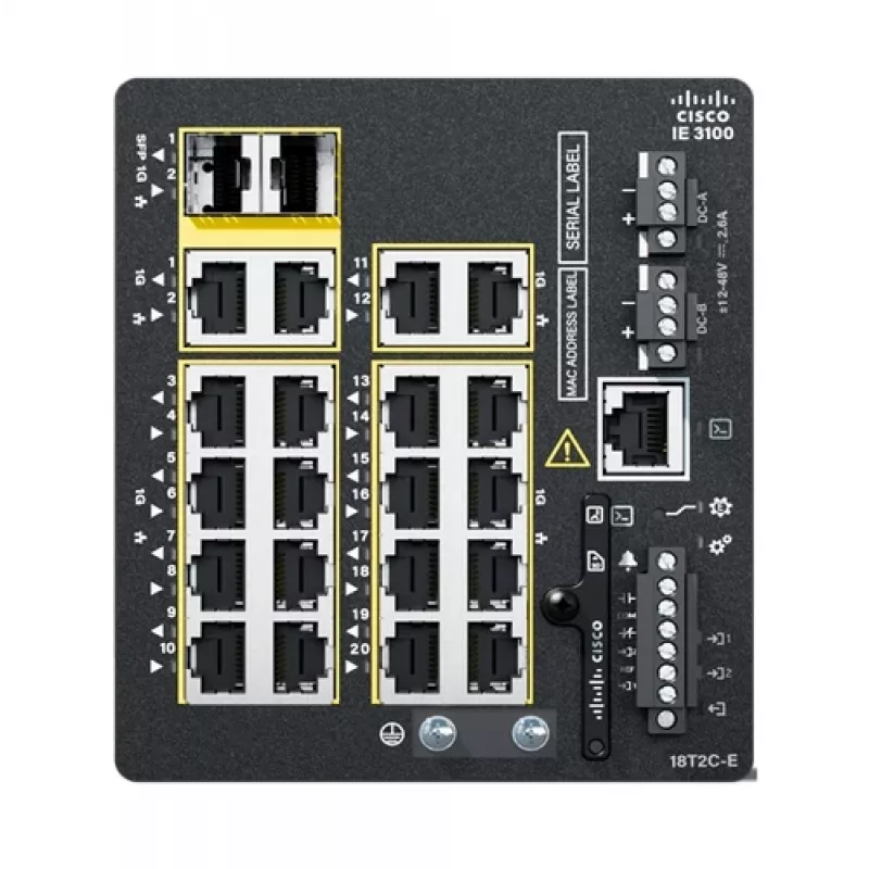 Valdomas komutatorius Cisco Catalyst IE3100 L2/L3 18 prievadų Gigabit Ethernet