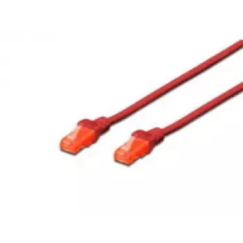 Tinklo kabelis Digitus CAT 6 U/UTP komutacinis kabelis RJ-45 Cat6 5m raudonas