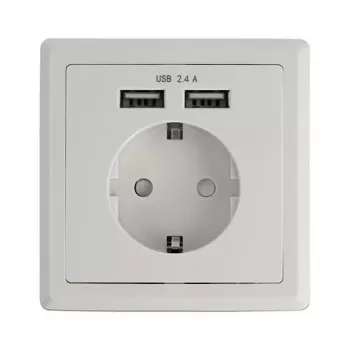 Kištukinis lizdas CEE 7/3 + USB DeLOCK 11471
