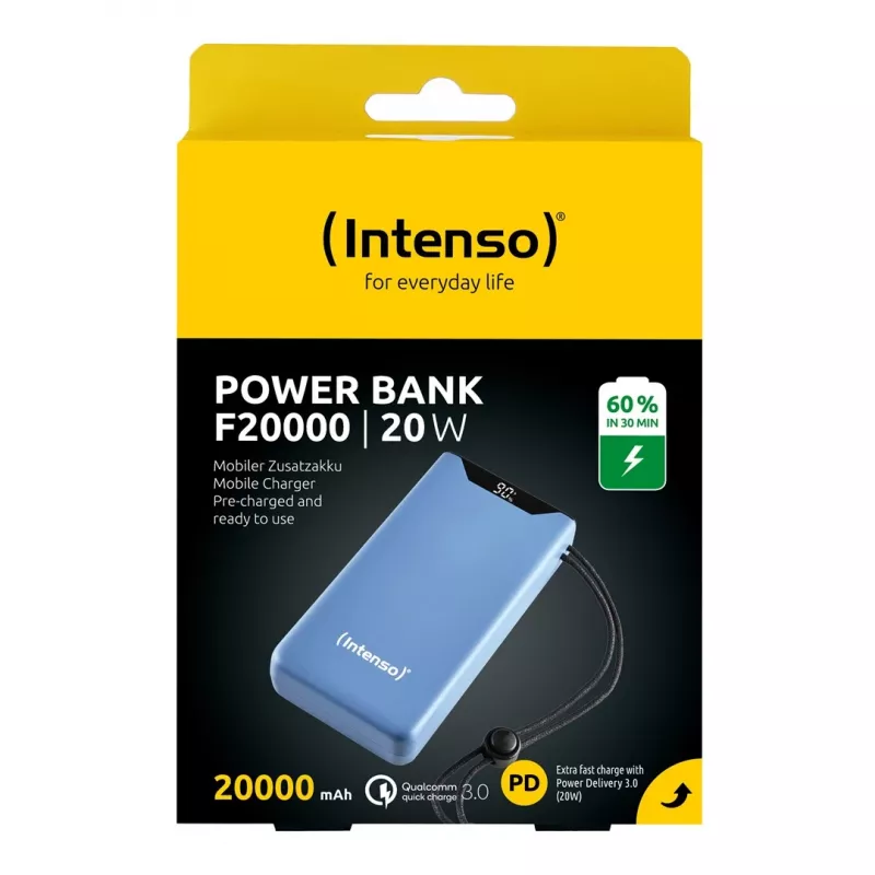 Intenso 7332055 išorinė baterija Ličio polimerų (LiPo) 20000 mAh mėlyna