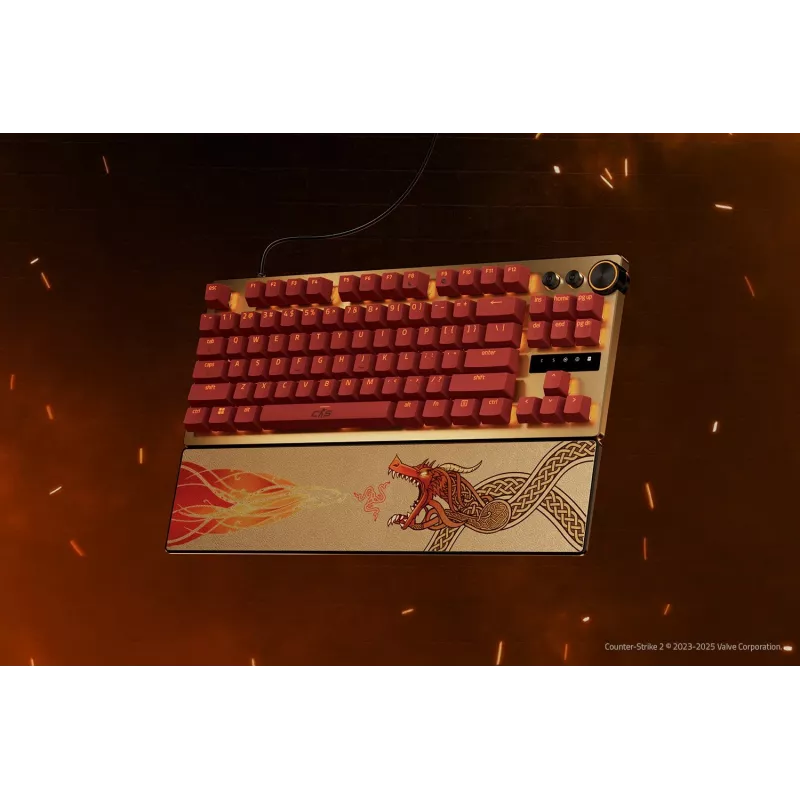 Razer Huntsman V3 Pro Tenkeyless | Žaidimų klaviatūra | Laidinė | US | Counter-Strike 2 leidimas | USB Type-C | Razer Analog Optical Switch Gen-2