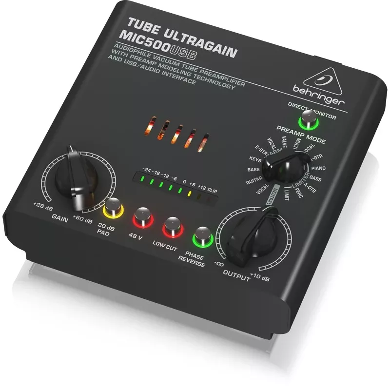 Behringer MIC500USB garso pirminis stiprintuvas