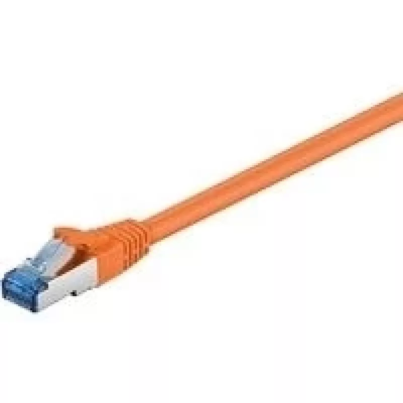 Wentronic Goobay CAT 6a komutacinis kabelis, S/FTP (PiMF), oranžinis, 3 m - LSZH be halogenų, varis (93785)