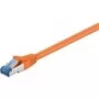 Wentronic Goobay CAT 6a komutacinis kabelis, S/FTP (PiMF), oranžinis, 3 m - LSZH be halogenų, varis (93785)
