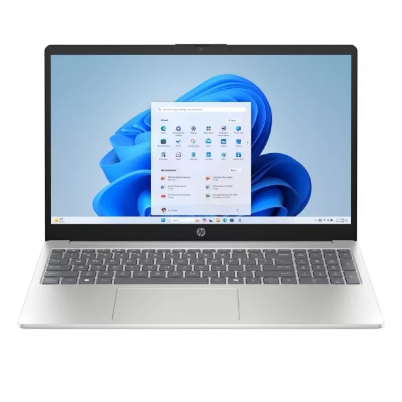Nešiojamasis kompiuteris HP 15-FD1899NR 15,6 col. FHD, Intel Core 7 150U, 16 GB RAM, 512 GB SSD, Windows 11 Home, Natural Sidabrinė