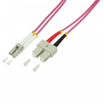 Logilink - Patch-Cable - LC Multi-Mode (M) į SC multi-mode (M) - 10 m - Šviesolaidis - 50/125 mikrometrai - OM4 - Be halogenų - viržinė violetinė (FP4LS10)