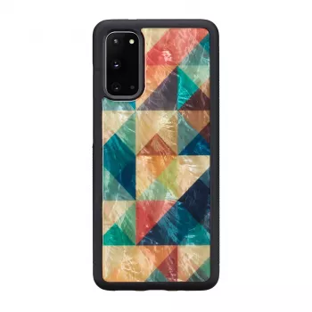 Apsauginis telefono dėklas iKins, skirtas Samsung Galaxy S20 — Mosaic Juoda
