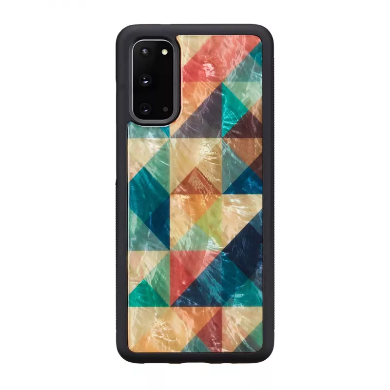 Apsauginis telefono dėklas iKins, skirtas Samsung Galaxy S20 — Mosaic Juoda