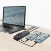 USB 3.2 Gen1 7 prievadų šakotuvas su atskirais jungikliais, juodas