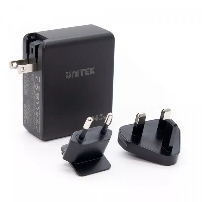 UNITEK P1115A mobiliojo įrenginio įkroviklis, juodas