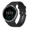 Silikoninis laikrodžio dirželis FIXED, skirtas Garmin QuickFit 20 mm, juodas