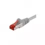 Wentronic Goobay CAT 6 komutacinis kabelis, S/FTP (PiMF), pilkas, 3 m - LSZH be halogenų, varis (50888)