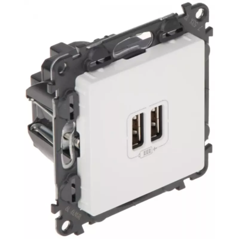 Sieninis įkrovimo lizdas Legrand Valena Life USB modelis LE-753112 su integruotais USB prievadais
