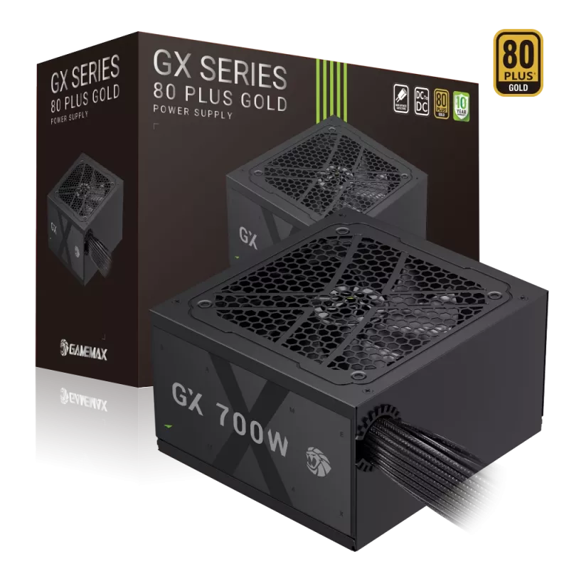 Gamemax maitinimo blokas, 80 PLUS, Gold | GX 700G | 700 W | nemodulinis