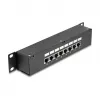 DeLOCK 10 colių jungiamasis skydelis 8 prievadų Cat.6 RJ45 juodas 1U