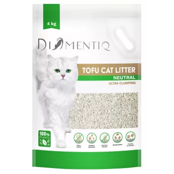 DIAMENTIQ Tofu Neutral Ultra clumping - augalinis kraikas - 4 kg