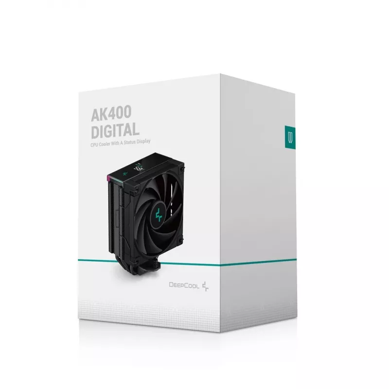 DeepCool AK400 DIGITAL procesoriaus oro aušintuvas 12 cm juodas 1 vnt.