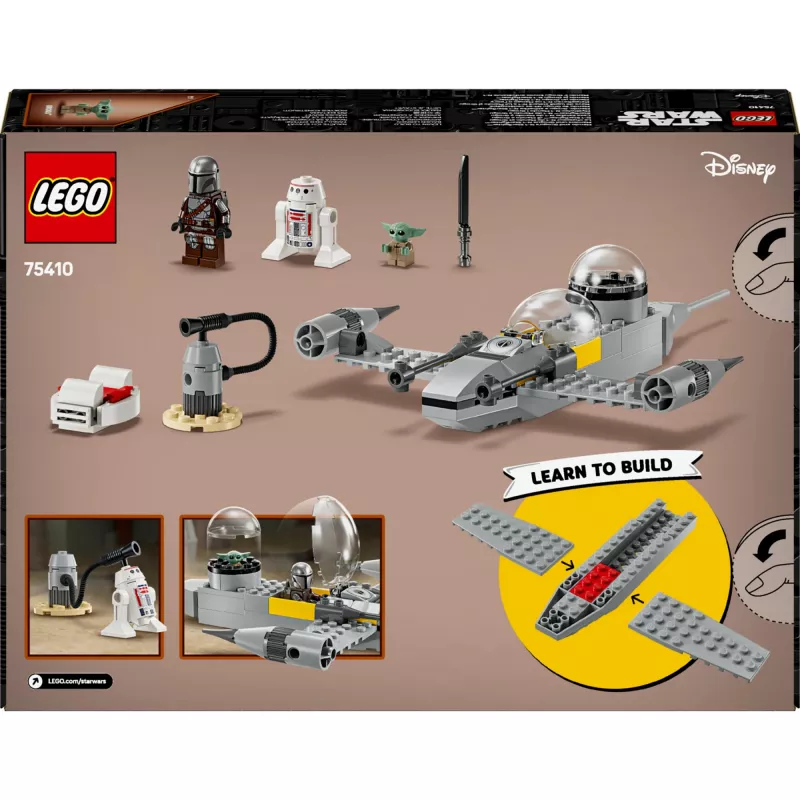 LEGO Star Wars rinkinys 75410 N-1 naikintuvo modelis su 92 detalėmis, minifigūros Mando ir Grogu