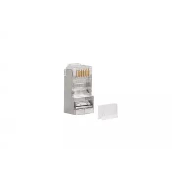 LANBERG RJ-45 laido jungtis PLS-6000 Cat6 F/UTP permatoma balta, pakuotėje 100 vnt.