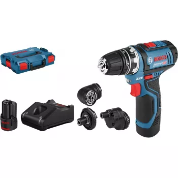 Bosch GSR 12V-15 FC Professional 1300 RPM Beraktis 600 g Juoda, Mėlyna